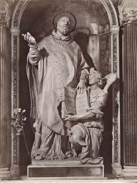 Alinari, Fratelli — Roma - Chiesa di S. Maria in Vallicella. Sagrestia - S. Filippo Neri. (Algardi). — insieme